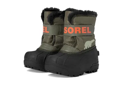 Sorel Childrens Snow Commander (toddler/little Kid) Kids Shoes Stone Green/alpine Tundra : 10 Toddler M, S