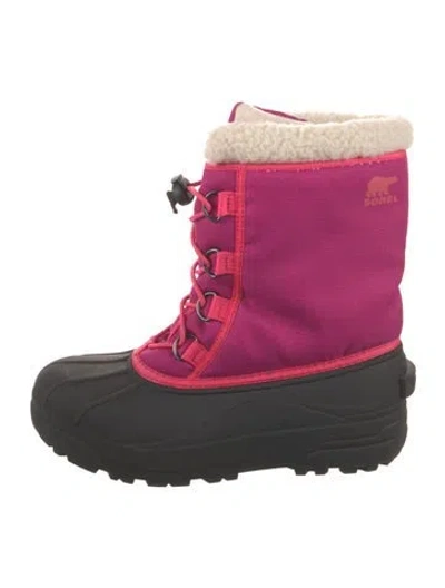 Pre-owned Sorel Colorblock Pattern Lace-up Boots In Pink