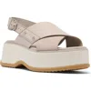 Sorel Dayspring Crisscross Sandal In Crushed Clay/chalk