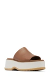 Sorel Dayspring Platform Slide Sandal In Brown