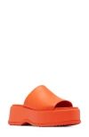 Sorel Womens Solid Manmade Pool Slides In Optimized Orange/optimized