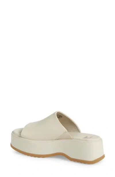 Sorel Dayspring Slide Platform Sandal In Chalk/gum 16
