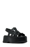 Sorel Women's Dayspring Slingback Platform Sandals In Black/ Black