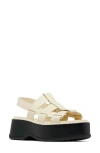 Sorel Women's Dayspring Slingback Platform Sandals In Honey White/ Black