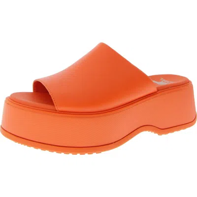 SOREL DAYSPRING WOMENS LEATHER WEDGE SLIDE SANDALS