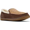 Sorel Dude Moc™ Faux Fur Lined Slipper In Brown