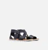 Sorel Ella Ii Nl4041-466 Sandals Women's Us 11 Nocturnal Leather Slip-on Gbnc333