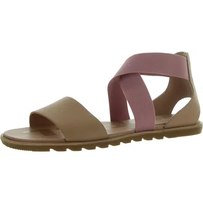 Sorel Ella Ii Womens Leather Slip On Strappy Sandals In Multi