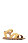 Sorel Ella Iii Ankle Strap Sandal In Yellow Ray/ Gum 16