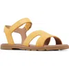 Sorel Ella Iii Ankle Strap Sandal In Yellow Ray/gum 16