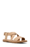 Sorel Ella Iii Crisscross Sandal In Honest Beige/gum