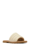 Sorel Ella Iii Quilted Puff Slide Sandal In Honey White/ Gum 16