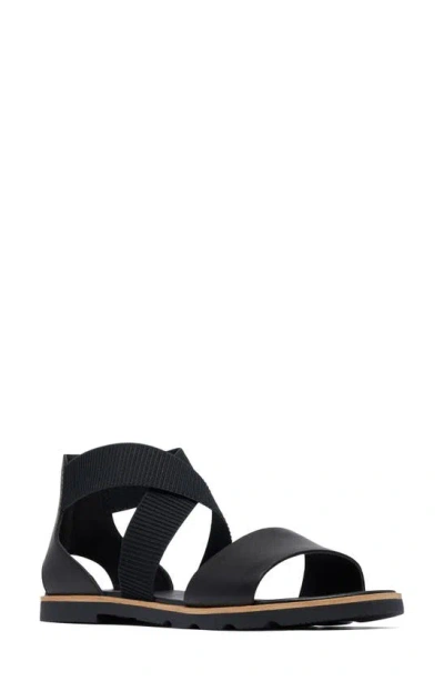Sorel Ella Iii Sandal In Black/black