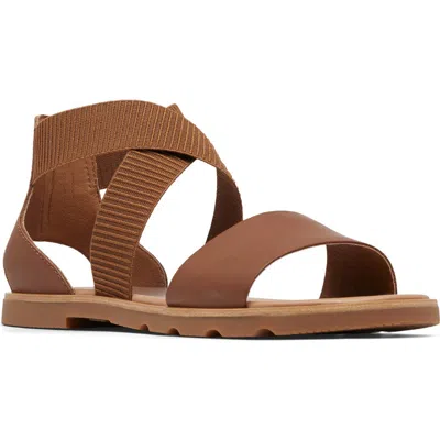 Sorel Ella Iii Sandal In Velvet Tan/gum 2