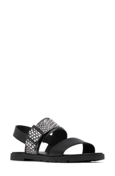 Sorel Ella Iii Slingback Sandal In Black/ Black