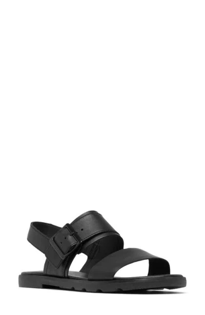 Sorel Ella Iii Slingback Sandal In Black,metallic