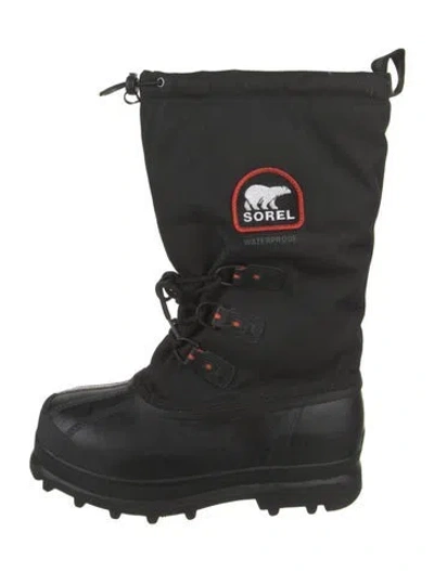 Pre-owned Sorel Embroidered Accent Snow Boots In Black