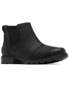 Sorel Emelie Iii Chelsea Waterproof Leather Boot In Black