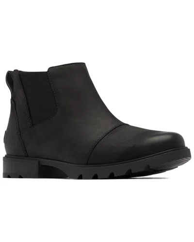 Sorel Emelie Iii Chelsea Waterproof Leather Boot In Black