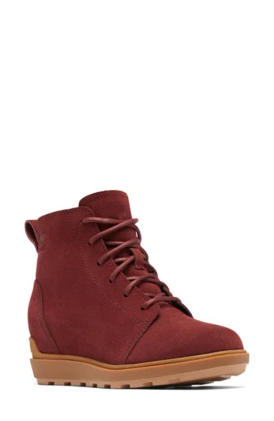 Sorel Evie Ii Waterproof Wedge Bootie In Burgundy