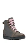 Sorel Evie Ii Waterproof Wedge Bootie In Quarry/grill