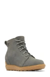 Sorel Evie Ii Waterproof Wedge Bootie In Quarry/gum 17