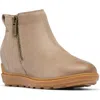 Sorel Evie Ii Zip Waterproof Ankle Boot In Omega Taupe/gum 2