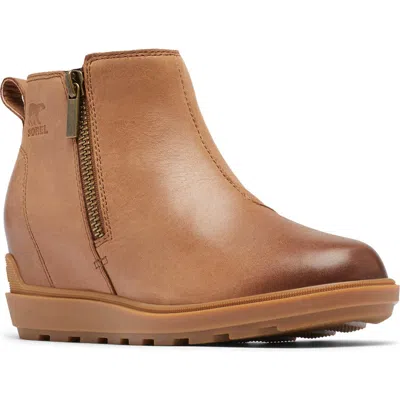 Sorel Evie Ii Zip Waterproof Ankle Boot In Velvet Tan/gum