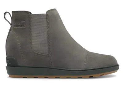 Pre-owned Sorel Evie Ll Chelsea Boot (women's) Sneakers In Quarry/grill