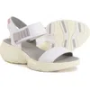 SOREL EXPLORER BLITZ STRIDE SANDAL IN WHITE/BOLT