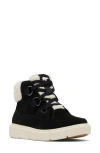 Sorel Explorer Iii Joan Nw Waterproof Boot In Black/sea Salt