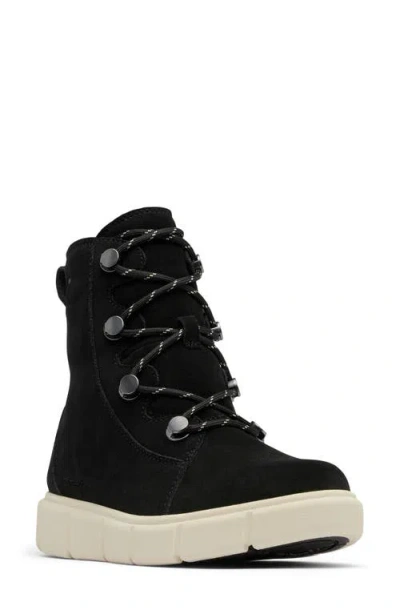 Sorel Explorer Iii Joan Waterproof Boot In Black/chalk