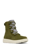 Sorel Explorer Iii Joan Waterproof Boot In Utility Green/ Chalk
