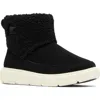 Sorel Explorer Iii Joan Waterproof Slip-on Cozy Boot In Black/chalk