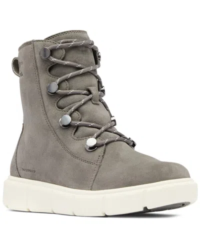 Sorel Explorer™ Iii Joan Waterproof Suede Boot In Gray