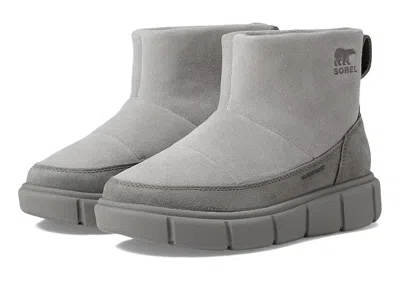 Sorel Explorer Iii Slip-on Wp (little Kid/big Kid) Kids Shoes Chrome Grey/quarry : 5 Big Kid M, Sued
