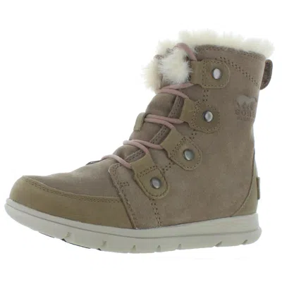 Sorel Explorer Joan Womens Booties Waterproof Ankle Boots In Brown