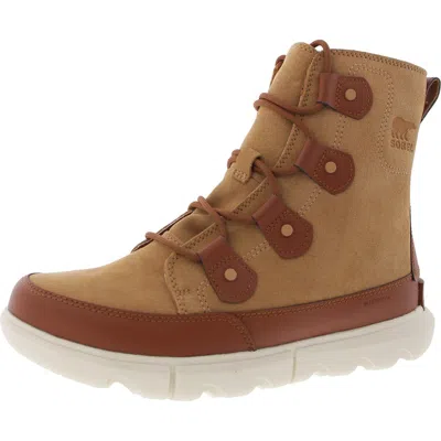 Sorel Explorer Mens Suede Waterproof Combat & Lace-up Boots In Multi