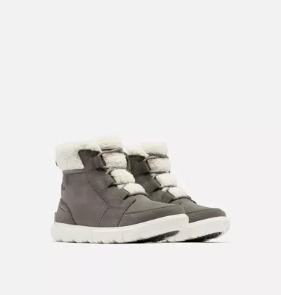 Sorel Explorer Next Carnival Boot Women's Us 8.5 Gray Suede Snow Boot Zpo3121