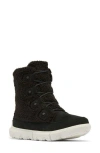 Sorel Explorer Next Joan Faux Shearling Waterproof Boot In Black