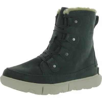 SOREL EXPLORER NEXT JOAN WP WOMENS SUEDE FAUX FUR WINTER & SNOW BOOTS