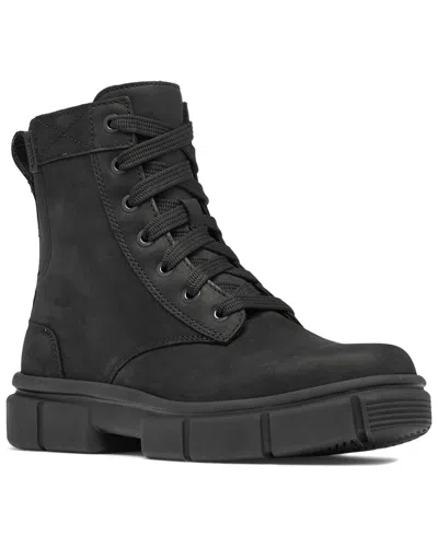 Sorel Explorer Straight Lace Boot Leather Boot In Black