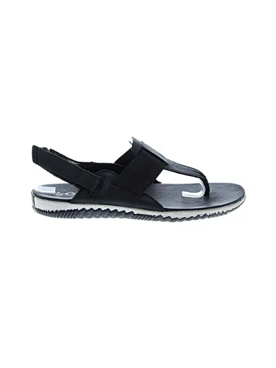 Pre-owned Sorel Flip Flops In Black
