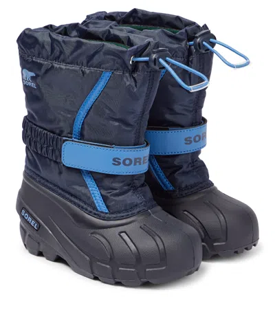 Sorel Kids' Flurry Weather Resistant Snow Boot In Black/ City Grey