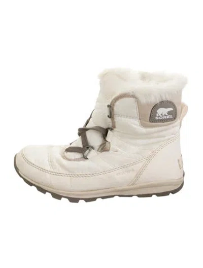 Pre-owned Sorel Fur Trim Snow Boots In Neutrals