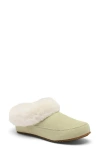 Sorel Go Coffee Run Faux Fur Slipper In Green