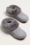 Sorel Go Coffee Run Suede Faux Fur Slippers In Gray