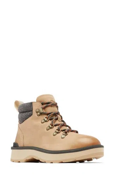 Sorel Hi-line Cozy Lace-up Hiking Boot In Canoe/ceramic