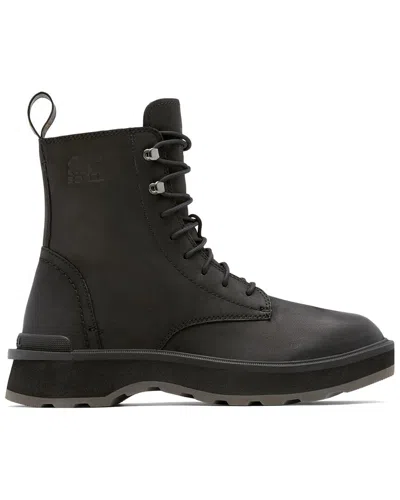 Sorel Hi-line Lace Leather Boot In Black