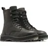 Sorel Hi-line Waterproof Lace-up Boot In Black/jet